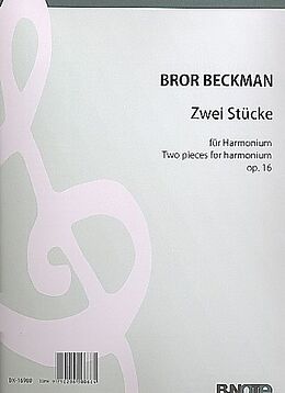 Bror Beckmann Notenblätter 2 Stücke op.16