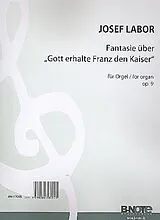 Josef Labor Notenblätter Fantasie über Gott erhalte Franz den Kaiser op.9
