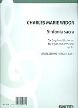 Charles Marie Jean Albert Widor Notenblätter Sinfonia Sacra op.81