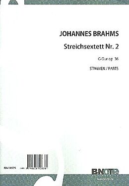 Johannes Brahms Notenblätter Sextett Nr. 2 G-Dur op.36