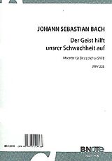 Johann Sebastian Bach Notenblätter Der Geist hilft unserer Schwachheit auf BWV226