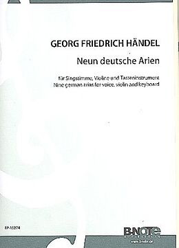 Georg Friedrich Händel Notenblätter Neun deutsche Arien
