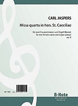 Carl Jaspers Notenblätter Missa quarta in honorem St. Caeciliae op.9