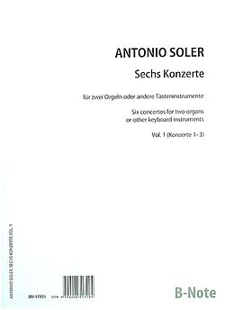 Antonio Soler Notenblätter 6 Konzerte vol.1 (Nos.1-3)