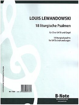 Louis Lewandowski Notenblätter 18 liturgische Psalmen