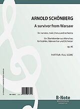 Arnold Schönberg Notenblätter Ein Überlebender aus Warschau op.46