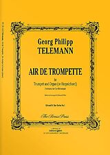 Georg Philipp Telemann Notenblätter Air de Trompette for trumpet