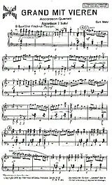 Curt Mahr Notenblätter Grand mit Vieren für 3 Akkordeons
