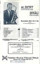 Albert Bräu Notenblätter Irrlicht für Altsaxophon und Klavier