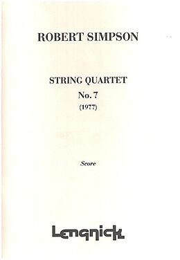 Robert Simpson Notenblätter String Quartet no.7 (1977)
