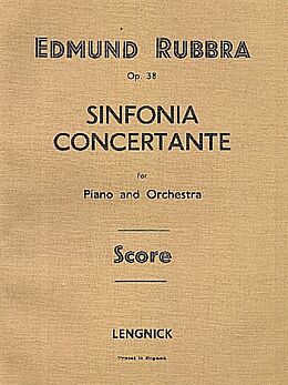 Edmund Rubbra Notenblätter Sinfonia concertante Op.38