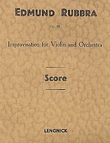 Edmund Rubbra Notenblätter Improvisation op.89