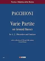 Giorgio Pacchioni Notenblätter Varie partite sopra bassi ostinati