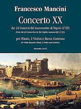 Francesco Mancini Notenblätter Concerto no.20 per flauto, 2 violini