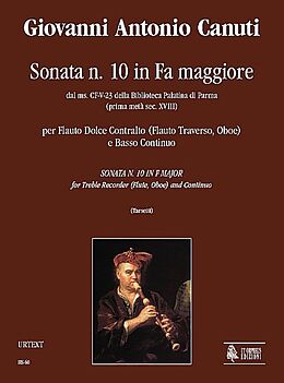 Giovanni Antonio Canuti Notenblätter Sonata No. 10 Fa-maggiore per flauto