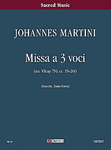 Johannes Martini Notenblätter MISSA A 3 VOCI PARTITURA