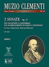 Muzio Clementi Notenblätter 3 Sonaten op.27 für Violine, Violoncello