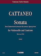 Giacomo Cattaneo Notenblätter Sonate B-Dur op.1 für Violoncello und Bc