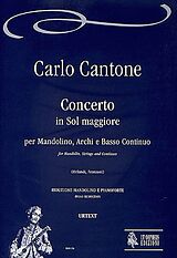 Carlo Cantone Notenblätter CONCERTO SOL MAGGIORE PER MANDOLINO