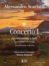 Alessandro Scarlatti Notenblätter Concerto no.1 for harpsichord and strings