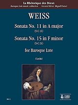 Sylvius Leopold Weiss Notenblätter 2 Sonatas for baroque lute in tablature