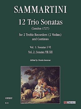Giuseppe Sammartini Notenblätter 12 Trio Sonatas vol.2 (no.7-12)