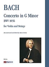 Johann Sebastian Bach Notenblätter Concerto in g Minor BWV1056
