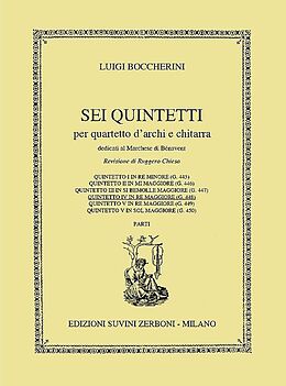 Luigi Boccherini Notenblätter Quintett D-Dur Nr.4 G448