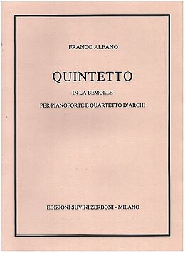 Franco Alfano Notenblätter Quintetto in la bemolle