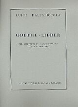 Luigi Dallapiccola Notenblätter Goethe-Lieder