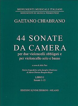 Gaetano Chiabrano Notenblätter 44 Sonate da Camera vol.1 (1-15)
