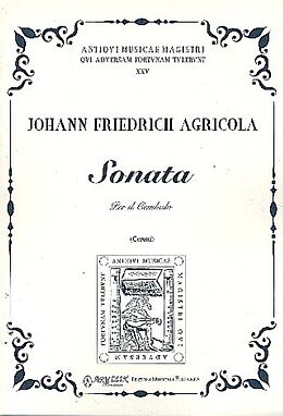 Johann-Friedrich Agricola Notenblätter Sonata per il cembalo