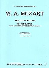 Wolfgang Amadeus Mozart Notenblätter 3 Composizioni