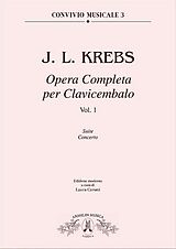 Johann Ludwig Krebs Notenblätter Opera completa vol.1 per clavicembalo
