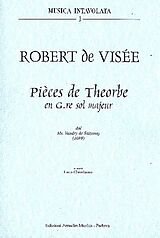 Robert de Visée Notenblätter Pièces de theorbe en G re sol majeur