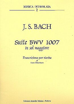 Johann Sebastian Bach Notenblätter Suite G-Dur BWV1007 für Theorbe (Tabulatur)