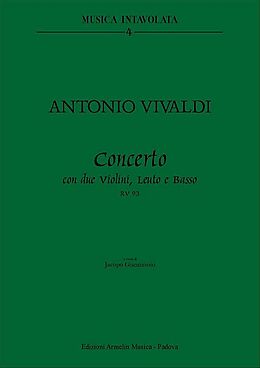 Antonio Vivaldi Notenblätter Concerto RV93 per 2 violini, leuto e basso
