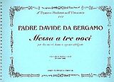 Padre Davide da (Felice Moretti) Bergamo Notenblätter Messa a tre voci