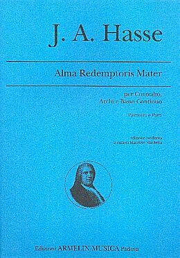 Johann Adolph Hasse Notenblätter Alma redemptoris mater