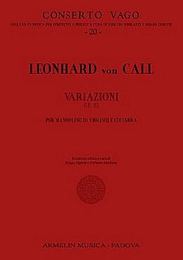 Leonhard von Call Notenblätter Variazioni op.111 per mandolino