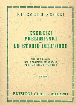 Riccardo Scozzi Notenblätter Esercizi preliminari per lo studio delloboe