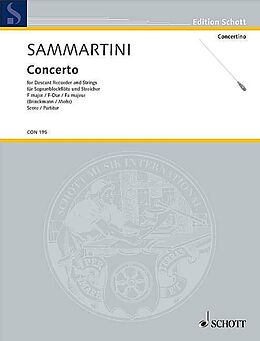 Giuseppe Sammartini Notenblätter Concerto F-Dur