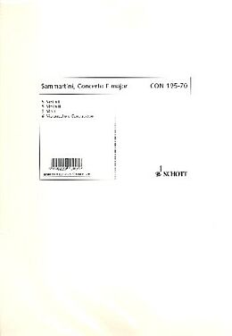 Giovanni Battista Sammartini Notenblätter Concerto F major