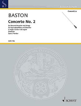 John Baston Notenblätter Concerto no. 2 c major