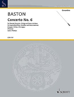 John Baston Notenblätter Concerto D-Dur Nr.6