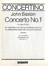 John Baston Notenblätter Konzert G-Dur Nr.1