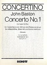 John Baston Notenblätter Konzert G-Dur Nr.1