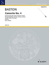 John Baston Notenblätter Konzert G-Dur Nr.4 für Sopranblockflöte