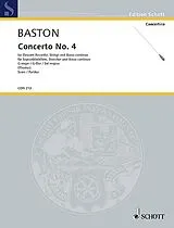 John Baston Notenblätter Konzert G-Dur Nr.4 für Sopranblockflöte