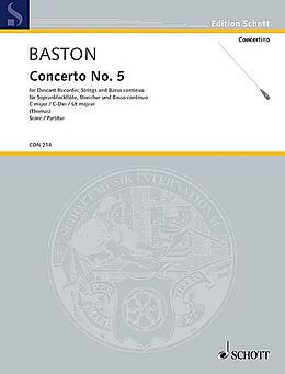 John Baston Notenblätter Concerto C-Dur Nr.5